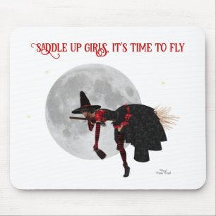 Bruxa Tipsy sobre o Mousepad de Broom Voador