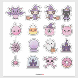 Bruxaria e Magia Kawaii Pastel & Pacote de Adesivo