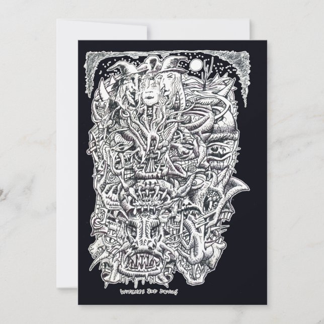 Bruxas e Demônios, por Brian Benson Flat Card (Frente)