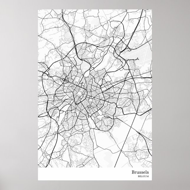 Bruxelas Bélgica Poster Impressão (Frente)