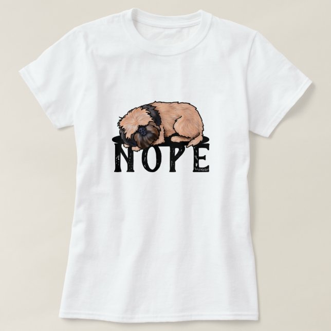 Bruxelas Griffon NOPE T-Shirt (Frente do Design)