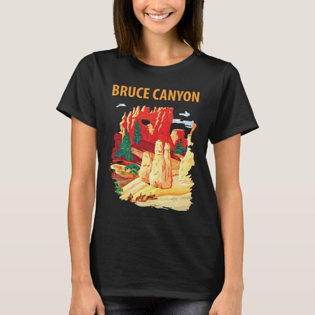 Bryce Canyon Hoodoos Camisa de Viagem Laranja (Frente)