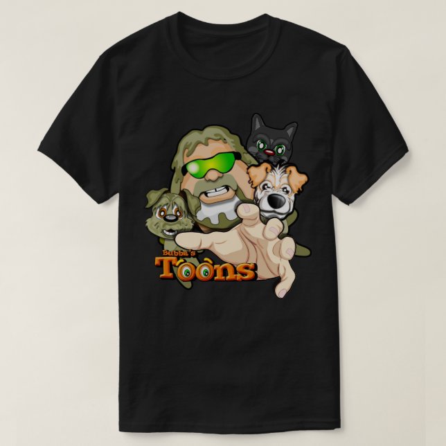 Bubba, Frodo, Nate e Simba, o T-Shirt Gato (Frente do Design)