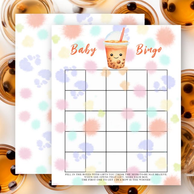 Bubble Tea Baby shower bingo game (Criador carregado)