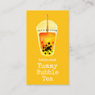 Bubble Tea boba art Cartão de visita