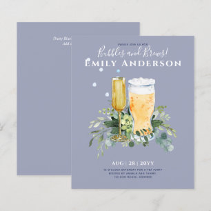 BUBBLES n BREWS Casais Chá Bachelorette Convite