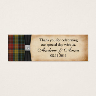 Buchanan Weathered Tartan Wedding Obrigado