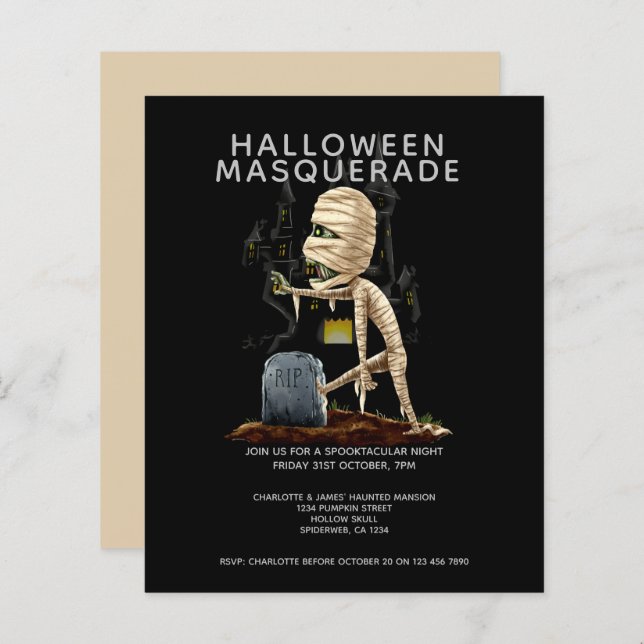 Bud Halloween Mascarada Mummy Grave (Frente/Verso)