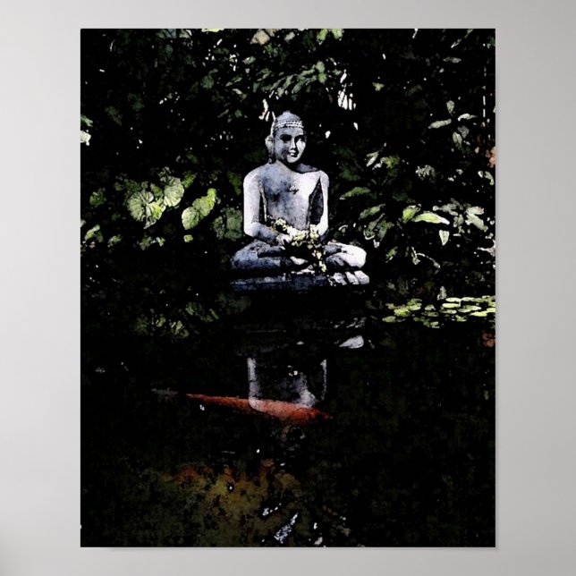 Buda sorridente e Poster Koi (Frente)