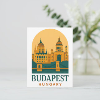 Budapest Hungria Cartão Postal de Viagem Antigo –