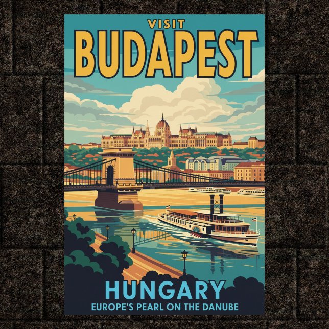Budapeste, Hungria, Viagens vintage Poster de 1960 (Criador carregado)