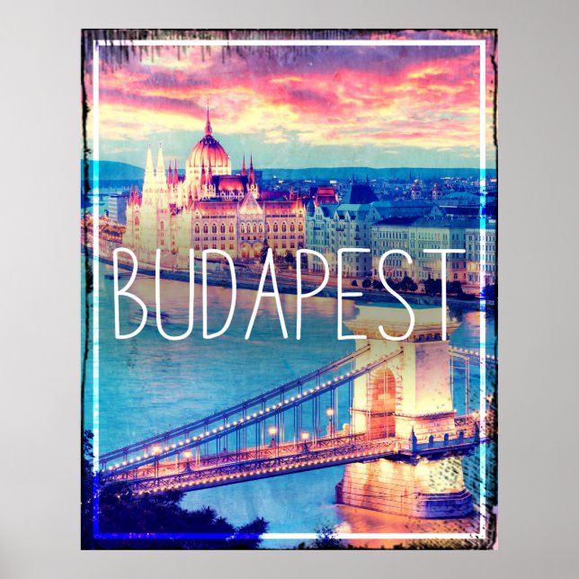 Budapeste, Poster vintage (Frente)