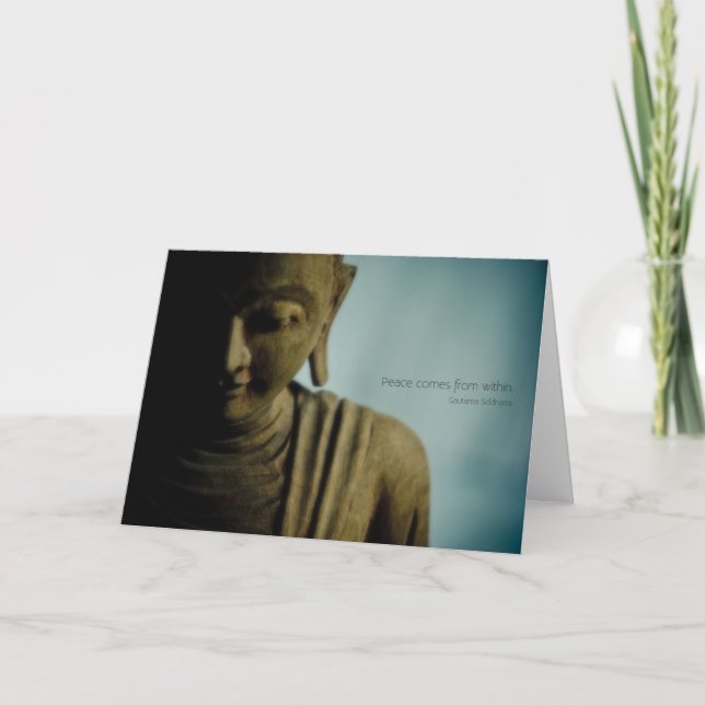 Buddha ・ Cartão Inspiracional (Frente)