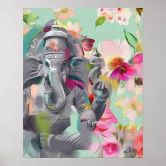 Buddha Ganesha Art impressão poster