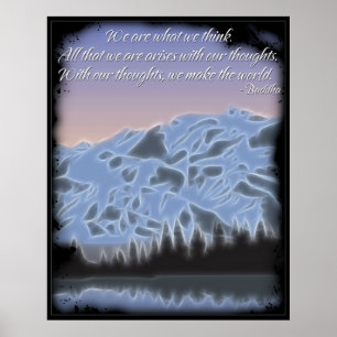 Buddha nós somos o que nós pensamos o poster