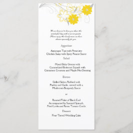 Budding Romance no Menu Casamento Amarelo