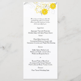 Budding Romance no Menu Casamento Amarelo