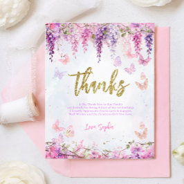 BUDG Wisteria Dourada Borboleta Aniversário Obriga