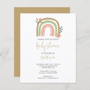 Budge Boho Chá de fraldas Arco-Íris Flores Terrest