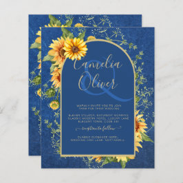 BUDGET All-in-1 Rustic Sunflower BLUE Wedding