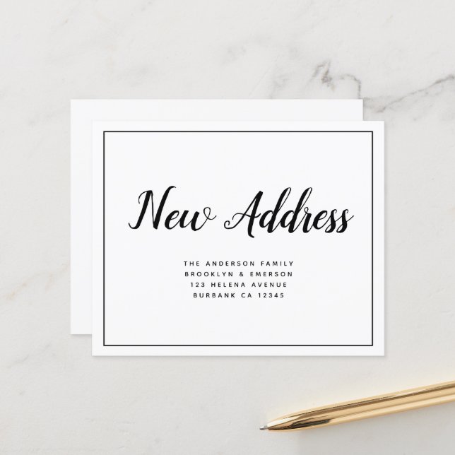 BUDGET Anúncio simples de novo endereço (Frente/Verso In Situ)