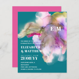 BUDGET Aquarela Abstrato Roxo Cinza