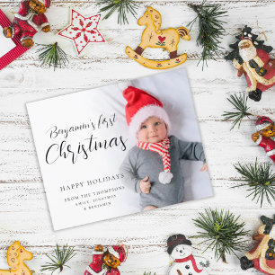 BUDGET Baby First Christmas Script Photo