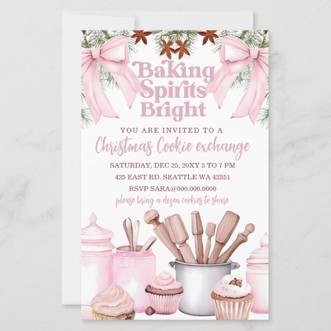 Budget Baking Spirits Bright Pink Cookie Exchange  (Frente)