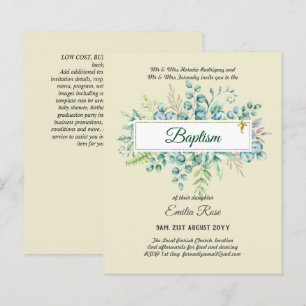 BUDGET Baptism Bautizo Bautismo GREENERInvites