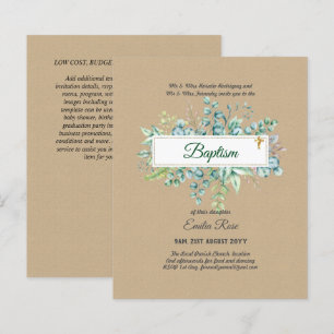 BUDGET Baptism Bautizo Bautismo GREENERInvites