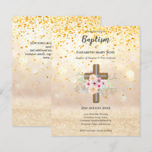 BUDGET Baptism Christening Bautizo Bautismo INVITE