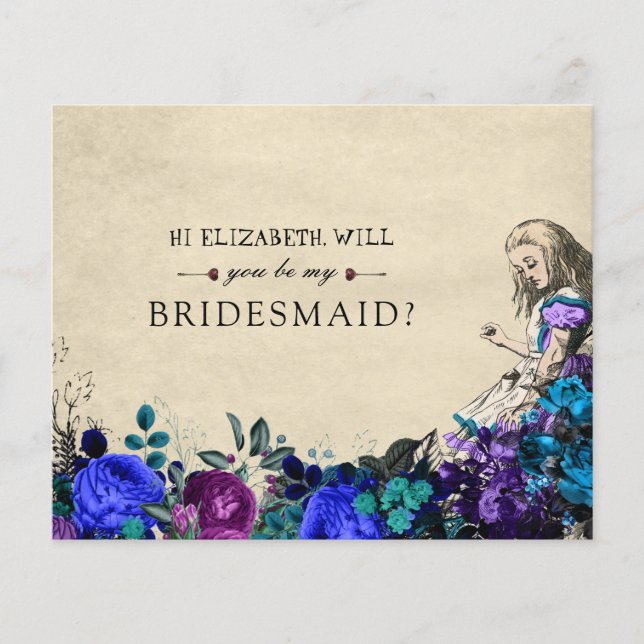 BUDGET Be My Bridesmaid Floral Alice no País das M (Frente)