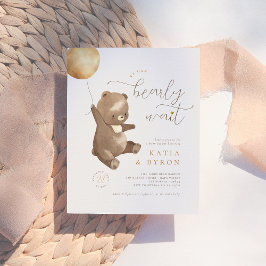 Budget Bearly Wait Gender Neutral Bear Baby Shower