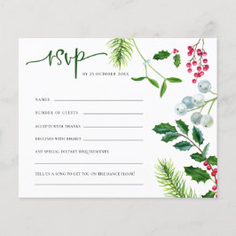 BUDGET Berries MistletoCasamento de Natal RSVP