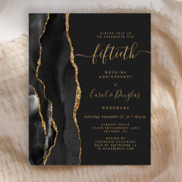 Budget Black Agate Gold 50th Anniversary Party
