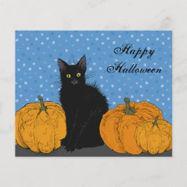 BUDGET Black Cat e Pumpkins Halloween Card