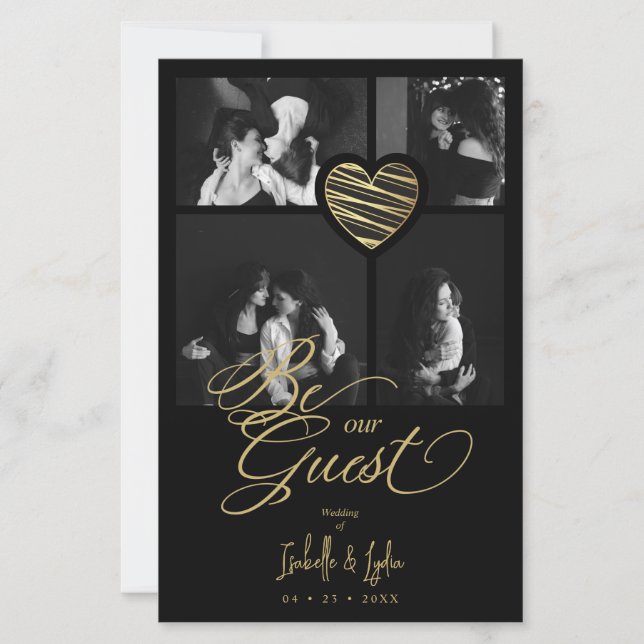 Budget Black Fake Golden Luxury Heart 4 photos (Frente)