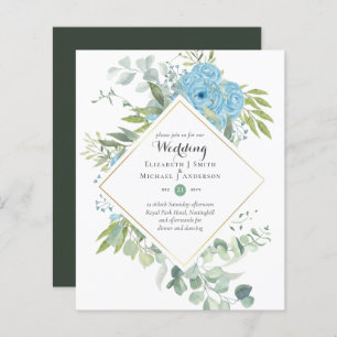 BUDGET Blue Floral Casamentos Eucalyptus