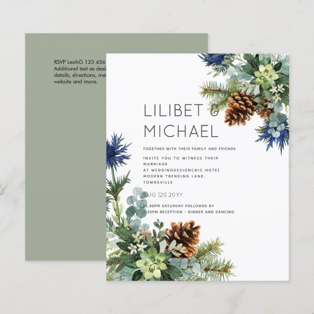 BUDGET Blue Thiste Weds (Frente/Verso)