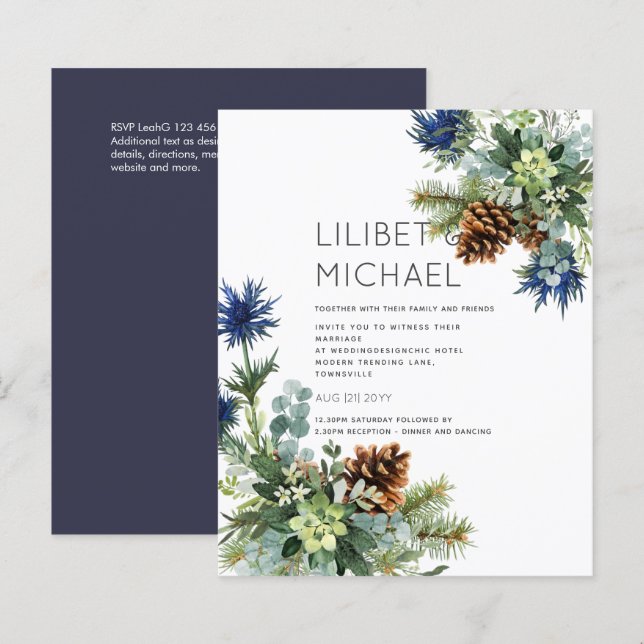 BUDGET Blue Thiste Weds (Frente/Verso)