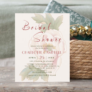 BUDGET Blush Peony Floral Chá de panela
