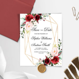 BUDGET Blush Pink & Burgundy Floral Salvar a Data