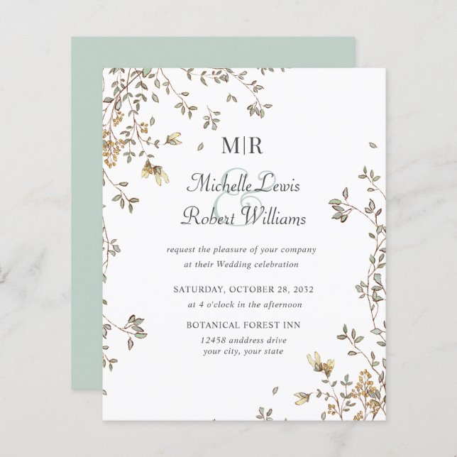 BUDGET Boho Russo deixa o casamento do Jardim (Frente/Verso)