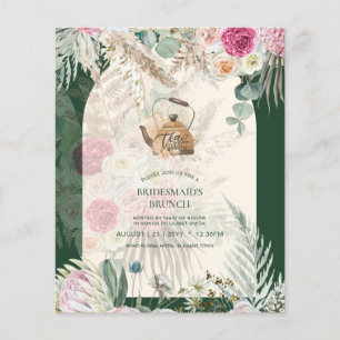 BUDGET Boho TEA FESTA Pampas Chá de panela