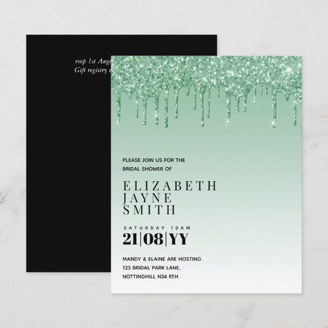 BUDGET Bonito Girly Chá de panela Convida a brilha (Frente/Verso)