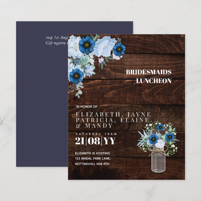 BUDGET Bridesmaids Almoço Brunch Floral (Frente/Verso)