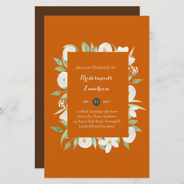 BUDGET Bridesmaids Almoço Brunch Floral (Frente/Verso)