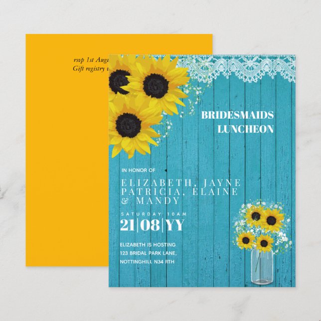 BUDGET Bridesmaids Almoço Brunch Floral (Frente/Verso)