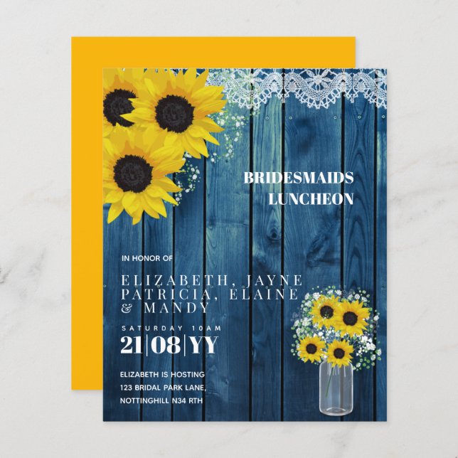 BUDGET Bridesmaids Almoço Brunch Floral (Frente/Verso)