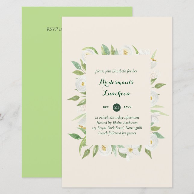 BUDGET Bridesmaids Almoço Brunch Floral (Frente/Verso)